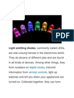 Light Emitting Diodes: Digital Clocks Remote Controls