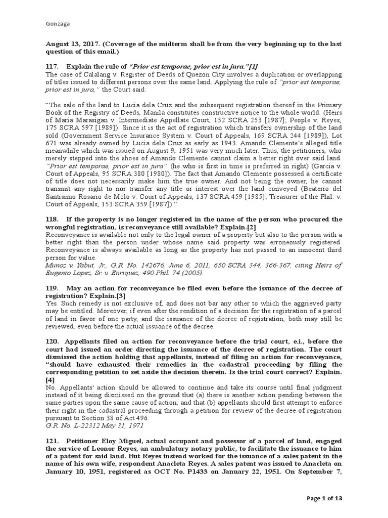 Land Titles and Deeds August 13, 2017 QA PDF Laches (Equity