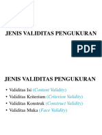 Jenis Validitas Pengukuran