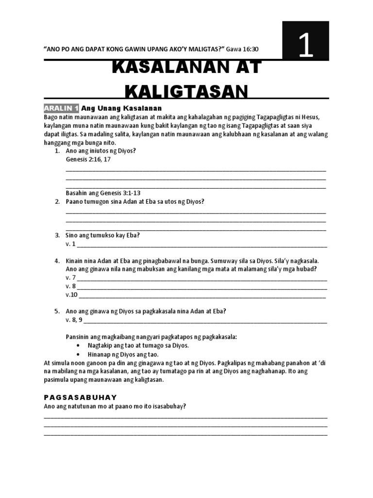 Biblical Foundation Tagalog PDF