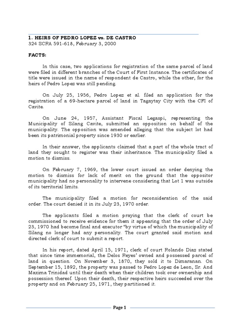 Land Registration Disputes and Rulings | PDF | Judgment (Law) | Foreclosure