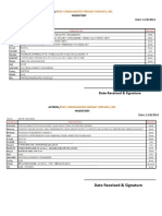 Altron / Inventory: Date Received & Signature