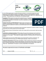 Environmental Health & Safety Policy Statement For Total Reclaim, Inc. & Ecolights NW, LLC