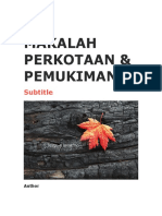 Makalah Perkotaan & Pemukiman: Subtitle