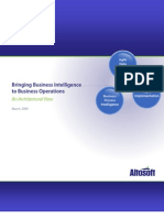 White Paper - Bringing BI To Business Operations - Architectural Approaches