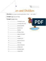 Likes and Dislikes PDF