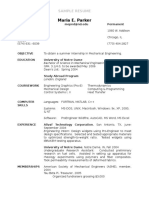 sampleMechanical Engineering Resume.doc