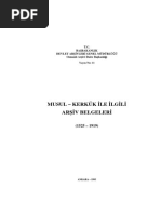 Musul Kerkük İle İlgi̇li̇ Arşi̇v Belgeleri̇ (1525-1919)