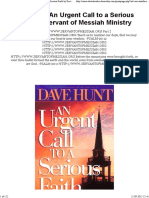 As PDF Hunt Dave An Urgent Call To A Serious Faith by Servant of Messiah Ministry