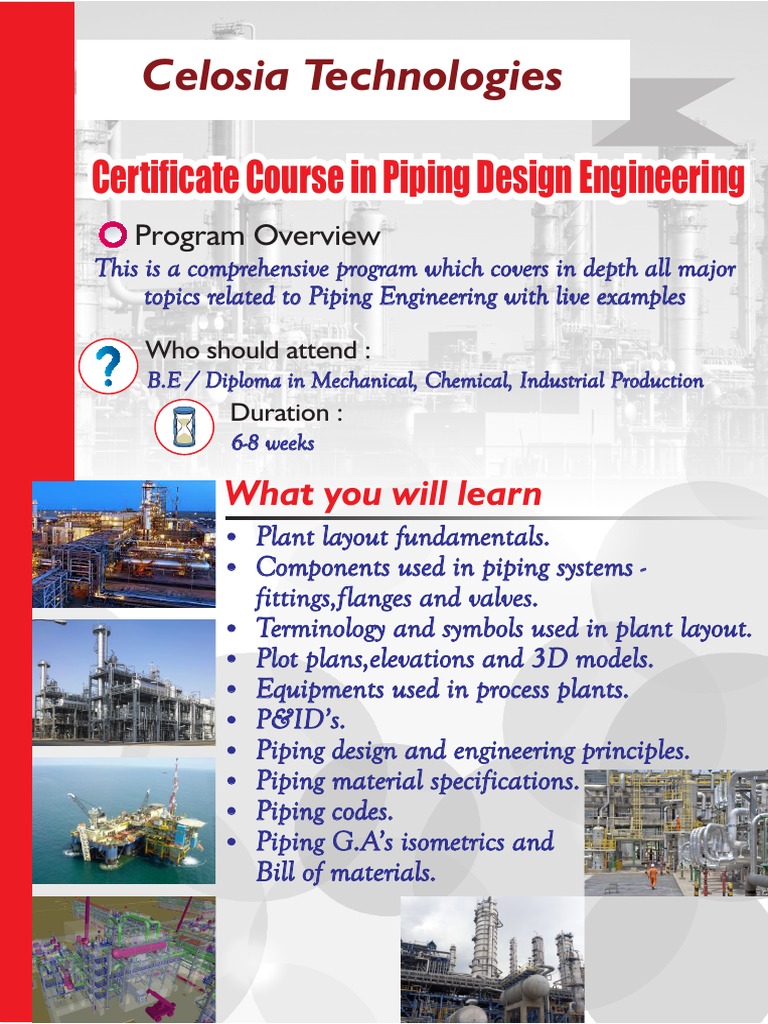Piping Design Brochure | PDF | Pipe (Fluid Conveyance) | Mechanical ...