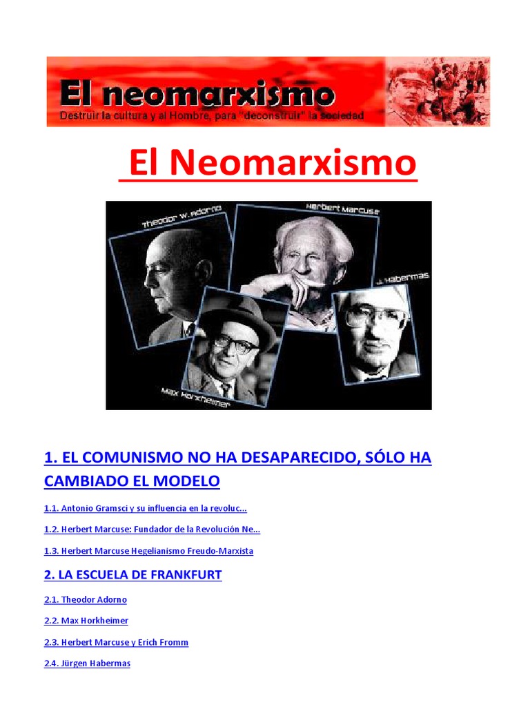 El Neomarxismo Dialéctica Teoría crítica