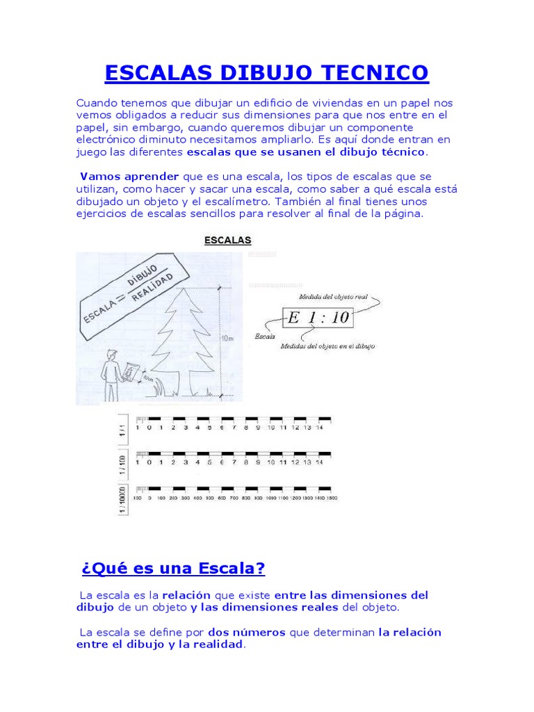 ESCALAS DIBUJO TECNICO Dibujo Dibujo técnico