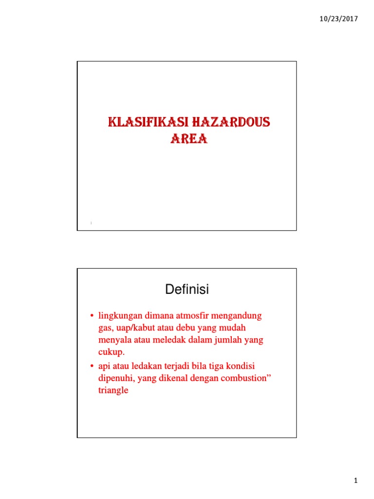 01 Klasifikasi Hazardous Area Mode) PDF