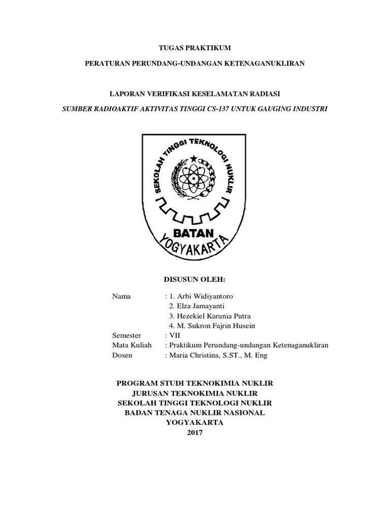 Verifikasi Keselamatan Radiasi Cs-137 | PDF | Sains & Matematika | Komputer