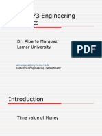 INEN 2273 Engineering Economics: Dr. Alberto Marquez Lamar University