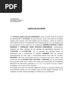 Carta de Soltería
