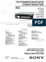 Service Manual: Fm/Am Compact Disc Player FM/MW/LW Compact Disc Player