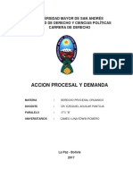 Acción Procesal y Demanda