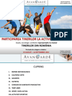 Raport Cercetare Sport Avangarde Septembrie 2014