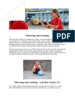 Throwing and Catching Activities for Under 5's