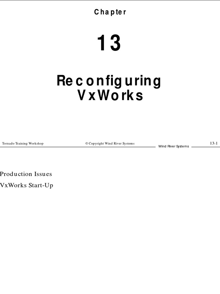 Reconfiguring Vxworks: Production Issues Vxworks Start-Up | PDF ...