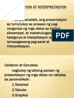 Presentasyon at Interpretasyon NG Datos