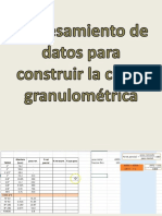 Procesamiento de datos para construir la Curva Granulométrica