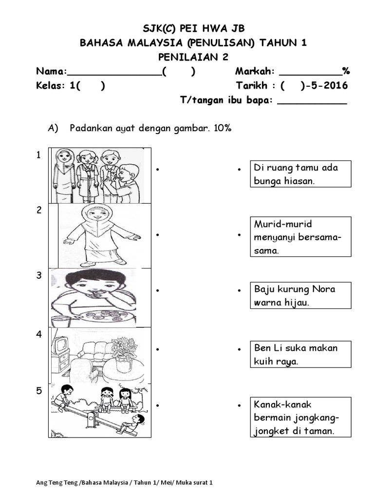 Tahun 1 Bm Karangan Pdf