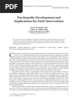 Psychopathy Development and Implications for Early Intervention
