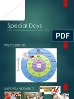 Special Days: Goal: Express Information About Important Dates