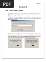 Practical-11: AIM: Creating Domain Controller