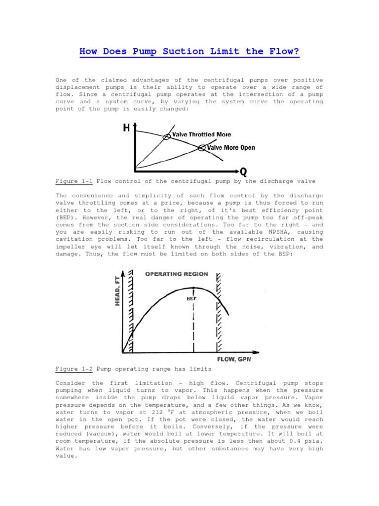 How Does Pump Suction Limit the Flow Pump Pressure