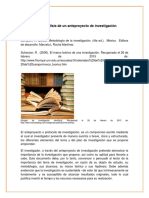 Elaboracion y Analisis de Un Anteproyecto de Investigacion