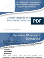 Aula Conceitos Basicos Em Demografia e Fontes de Dados Demograficos Geografia Da Populacao 29.08.2014
