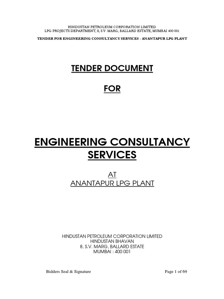 Engineering Consultancy for Anantapur LPG Plant | PDF | Specification ...