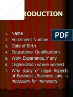 Business Law Introduciton