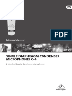Single Diaphragm Condenser Microphones C-4: Manual de Uso