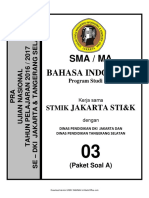 Soal Pra UN B. Indonesia SMA IPA Paket A (03) 2018