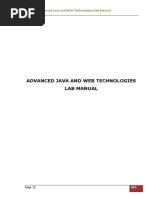 Advanced Java and Web Technologies LabManual