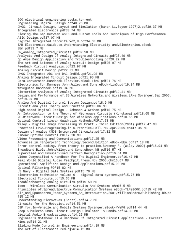 BEST ELECTRICAL ENGINEERING BOOKS PDF intelligence overview