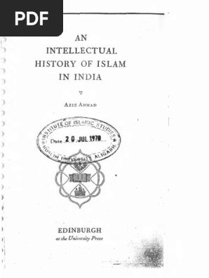 Aziz Ahmad Intellectual History Of Islam In India Sunni Islam