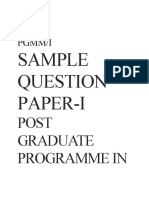 NIFT MFM Question Paper