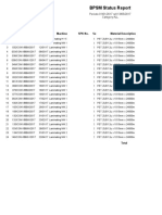 BPSM Status Report: BPSM No. Date Machine SPK No. Material Description No - Se Q