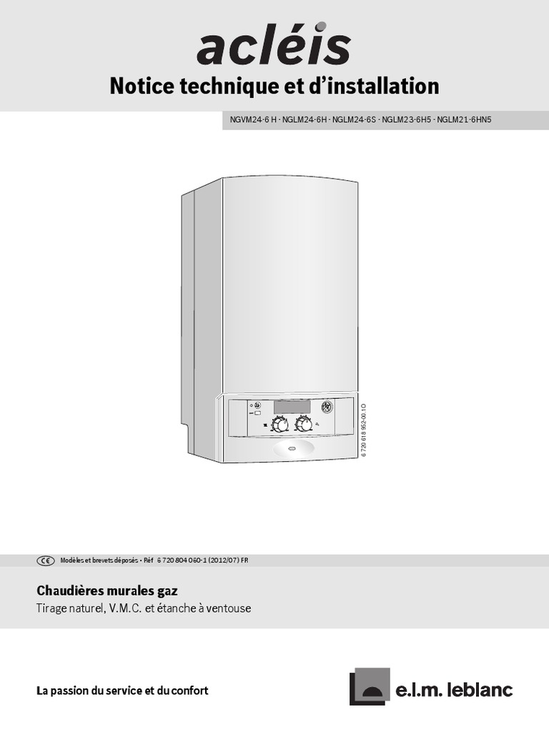 Chaudiere Acleis Elm Leblanc Mode D Emploi Acleis Notice | PDF | Chaudière | Cheminée