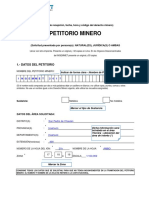 Formulario de Petitorio - Ejemplo