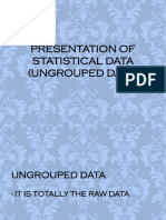 Statistical Data (Sample Problem) 