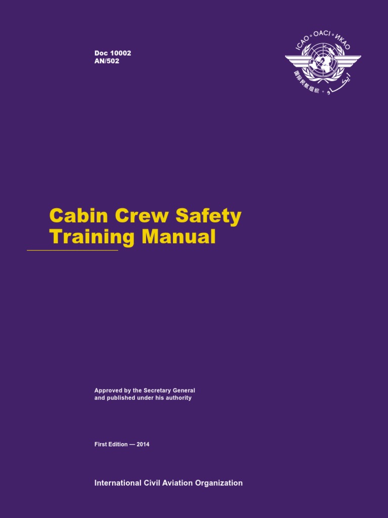 ICAO Cabin Crew Safety Training Manual Doc 10002 PDF Flight