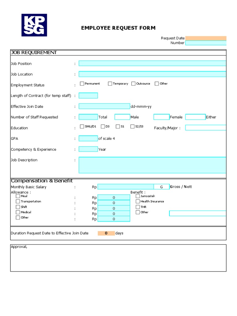 Employee Request Form | PDF