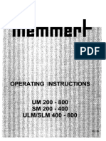 Memmert - UM SM ULM SLM - Manual PDF