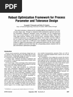 Robust Optimization Framework for Process Parameter and Tolerance Design